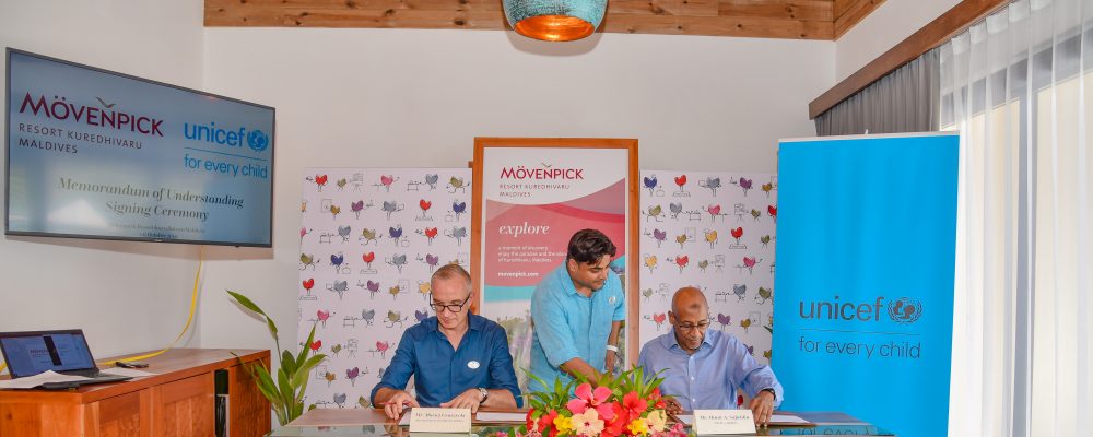 Mövenpick Resort Kuredhivaru Maldives Signs MOU With UNICEF To Secure A Better Future For The Maldivian Youth.